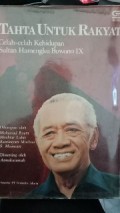 Tahta Untuk Rakyat Celah Celah Kehidupan Sultan Hamengku Kuwono lX